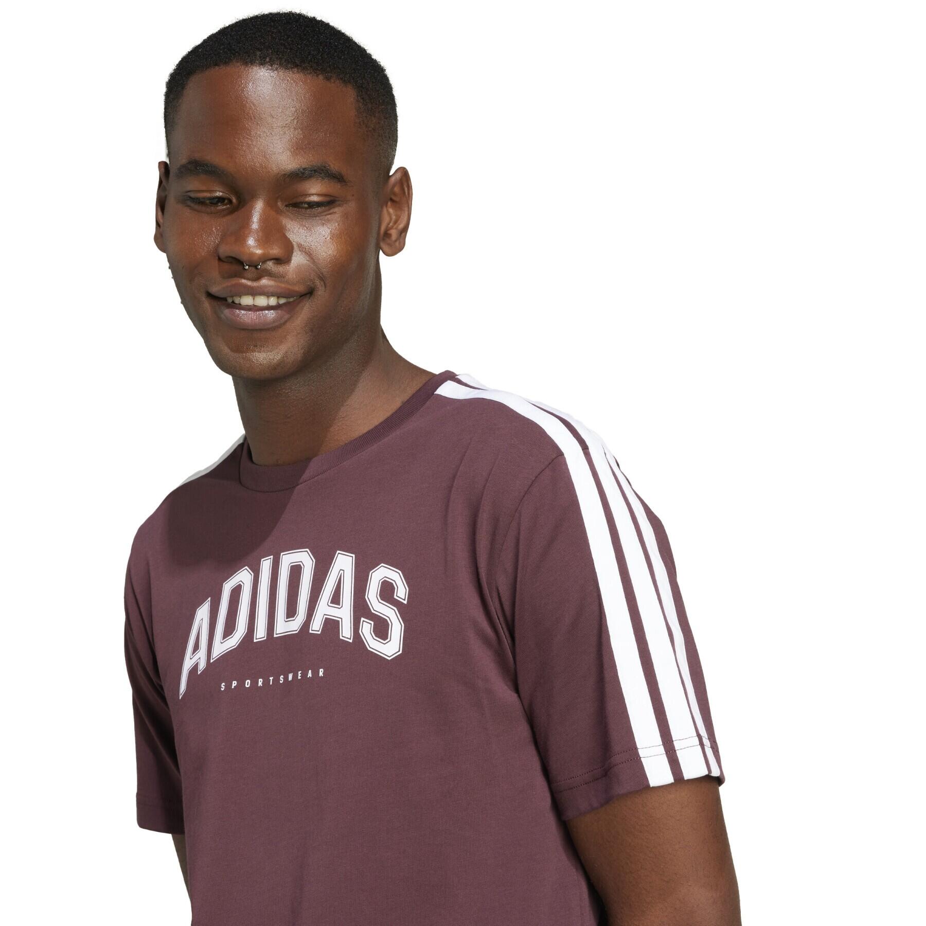 T-shirt uomo adidas codes collegiate linear graphic- bordeaux 6/6