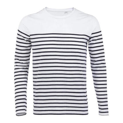 Męska Koszulka Z Długim Rękawem Matelot W Paski
