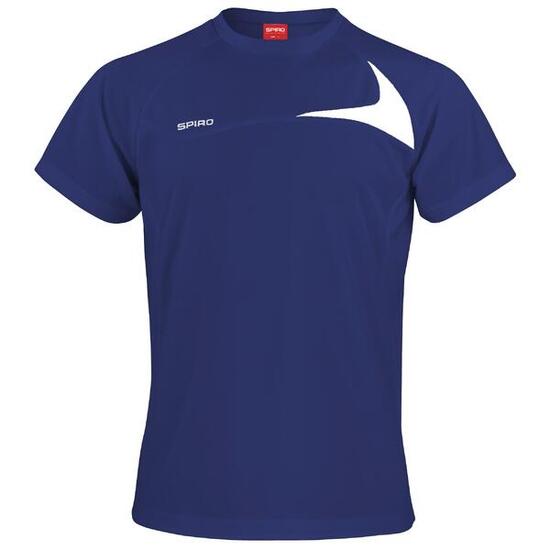 Maglia Sportiva Traspirante Uomo Spiro Dash Blu Navy/Bianco