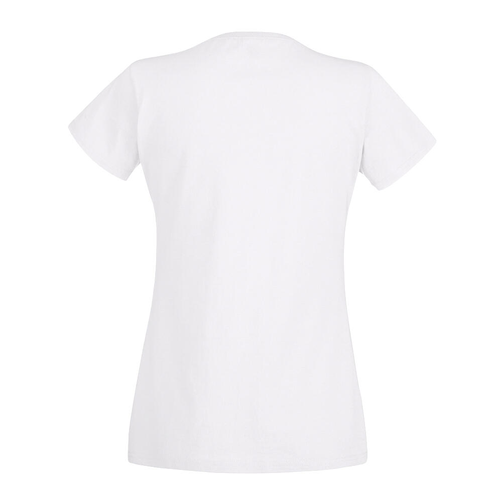 Value Fitted VAusschnitt Kurzarm TShirt Damen Schnee 2/2