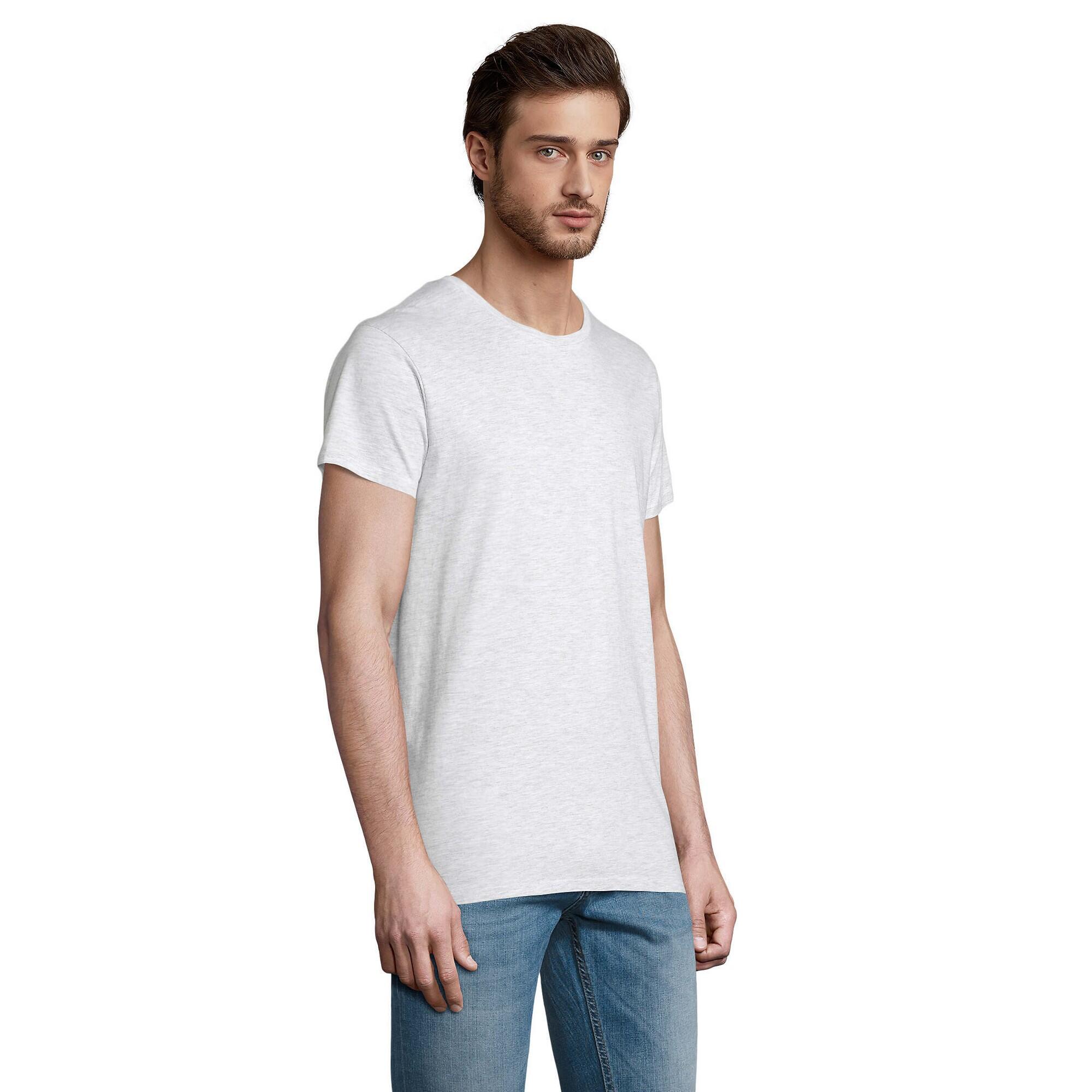 Camiseta Crusader de Jaspeado para Hombre Ceniza 3/4