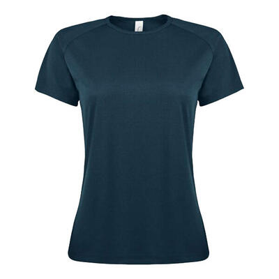 Dames sportief raglan tshirt (koningsblauw)
