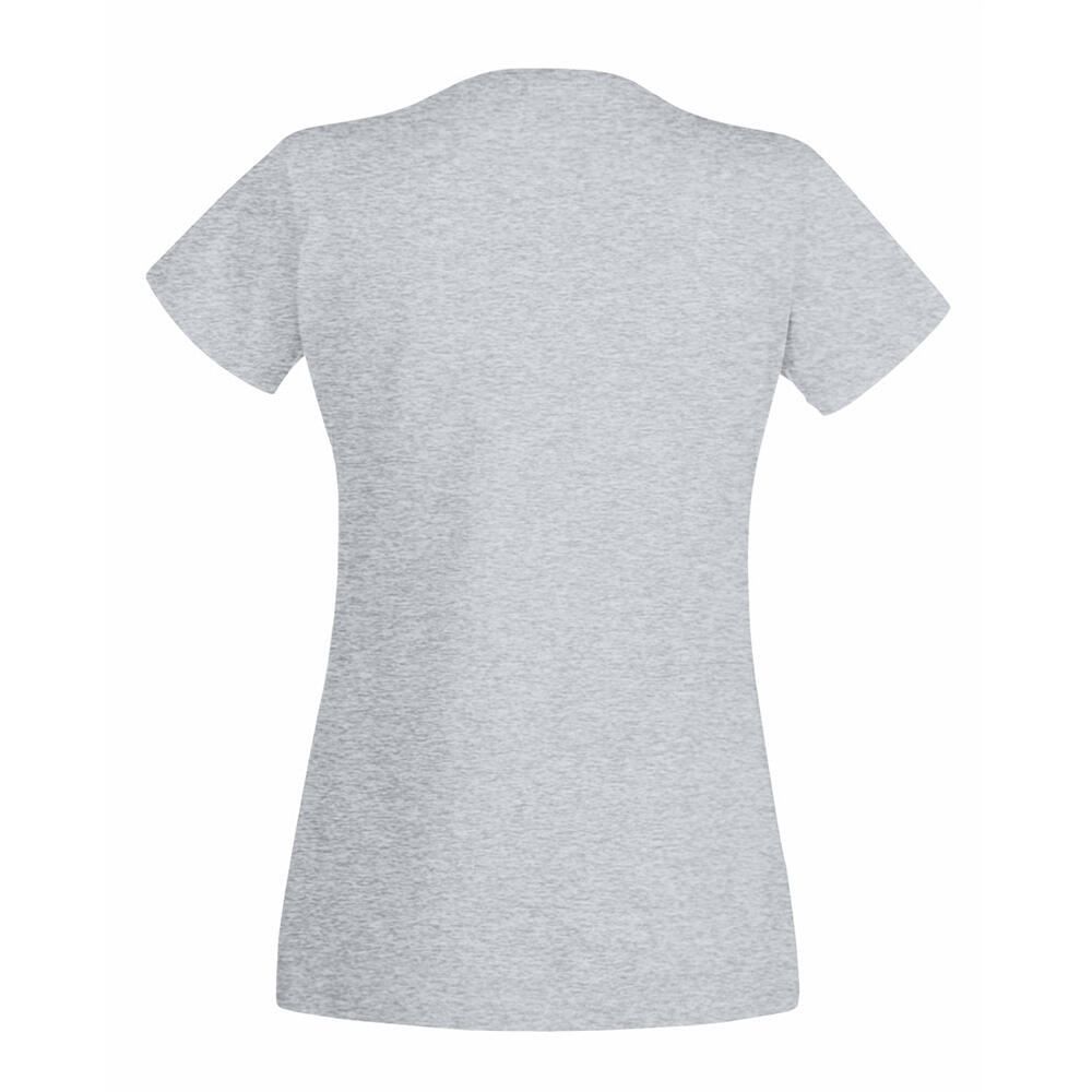 Value Fitted VAusschnitt Kurzarm TShirt Damen Grau meliert 2/2