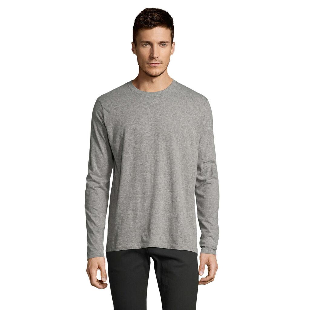 Mens Imperial LongSleeved TShirt (Grey Melange)
