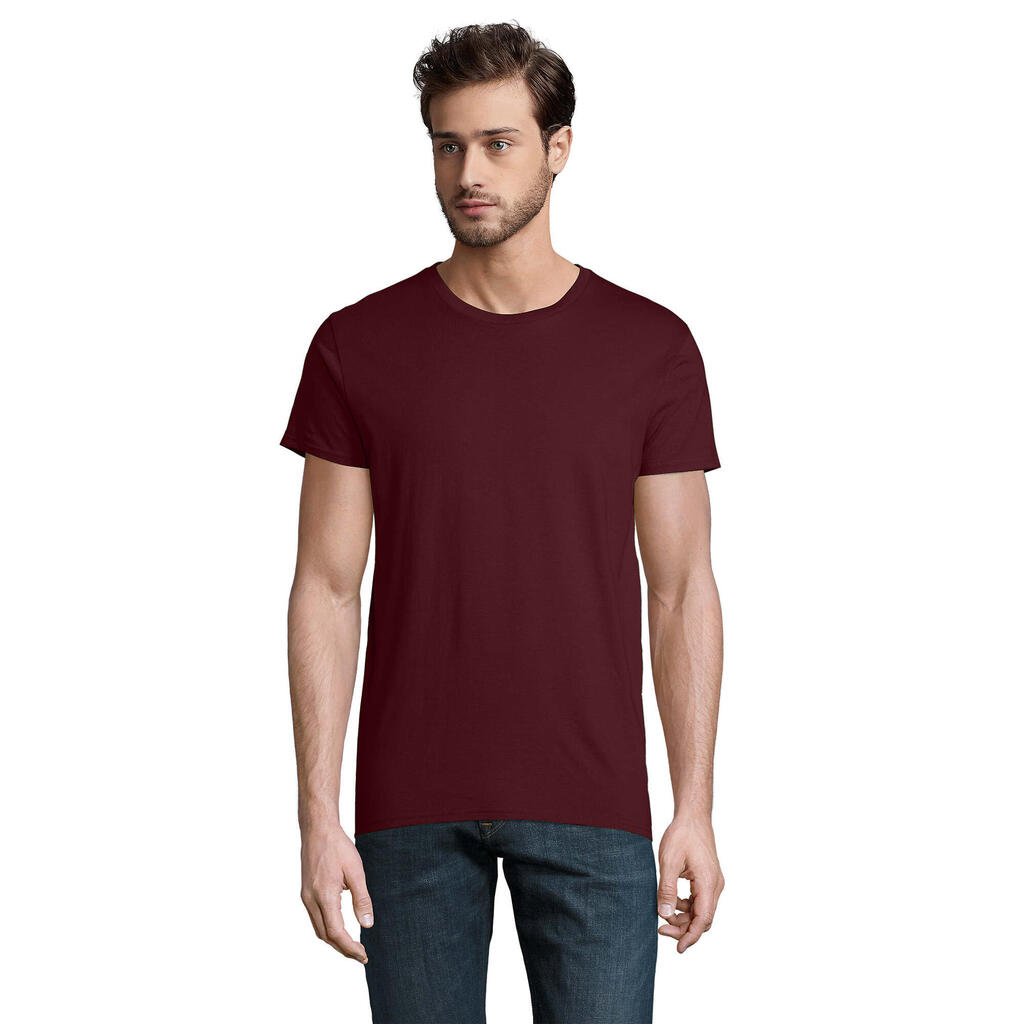 Mens Pioneer Cotton TShirt (Burgundy)