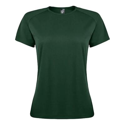 Dames sportief raglan tshirt (koningsblauw)