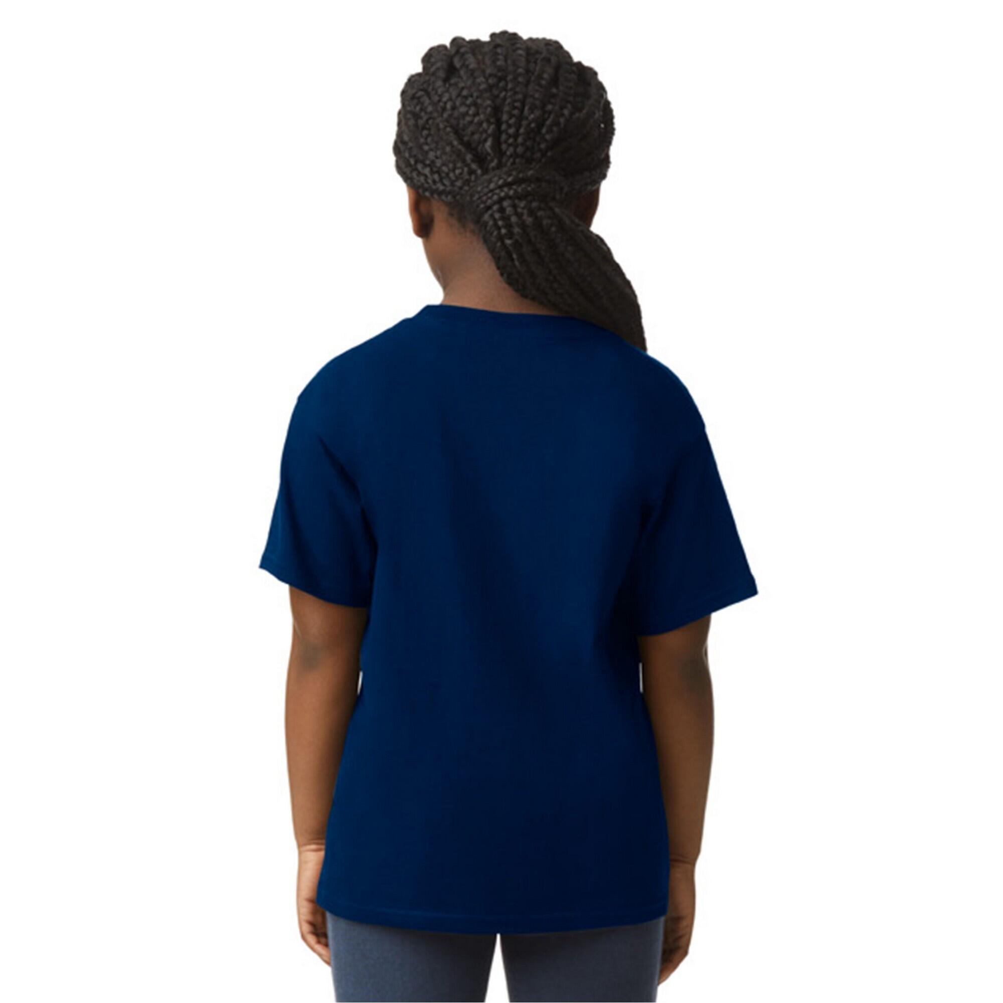 Maglietta Leggera Bambini Gildan Blu Navy 2/2