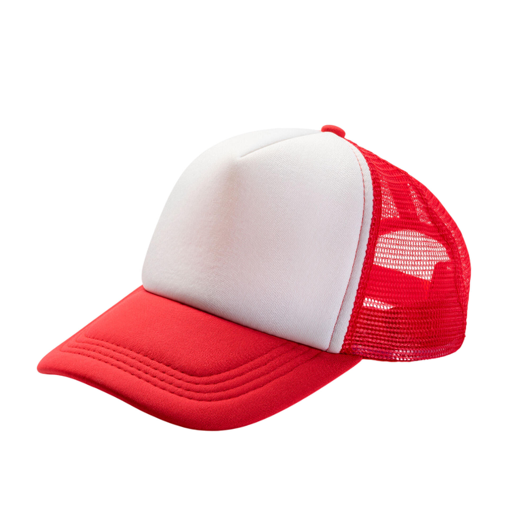 Boné de malha para camionista Detroit (Vermelho / Branco) 2/2