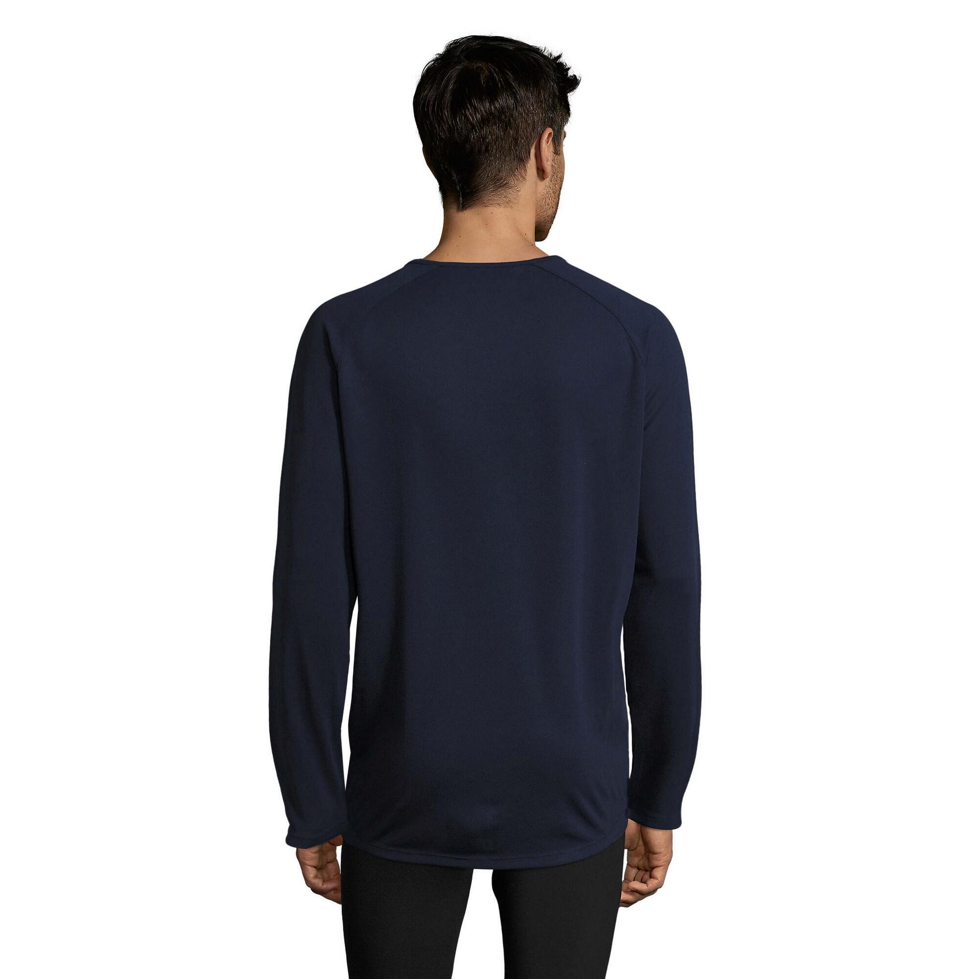 Maglietta Sportiva Manica Lunga Uomo SOLS Blu Scuro 2/3