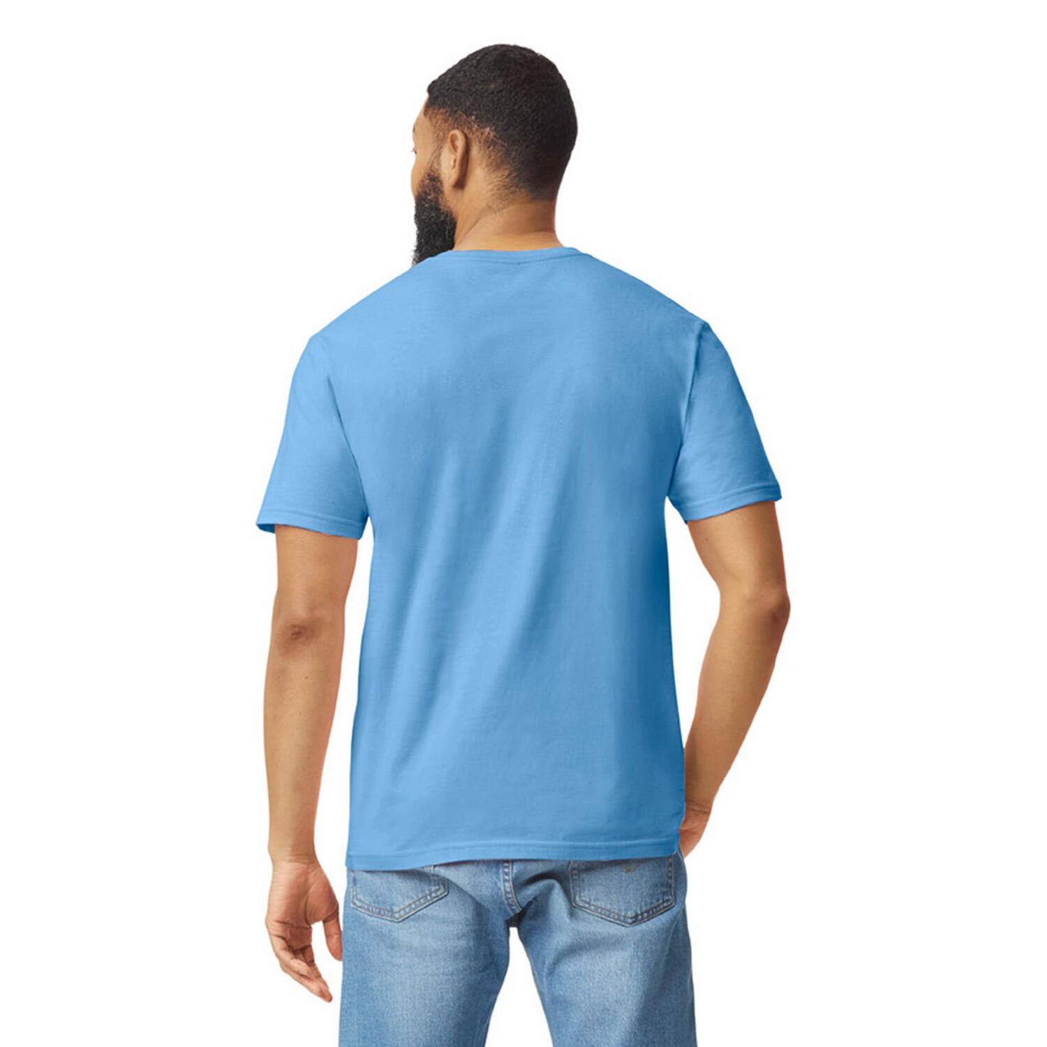 Unisex Softstyle Effen Katoenen TShirt voor volwassenen (Carolina Blauw) 2/3