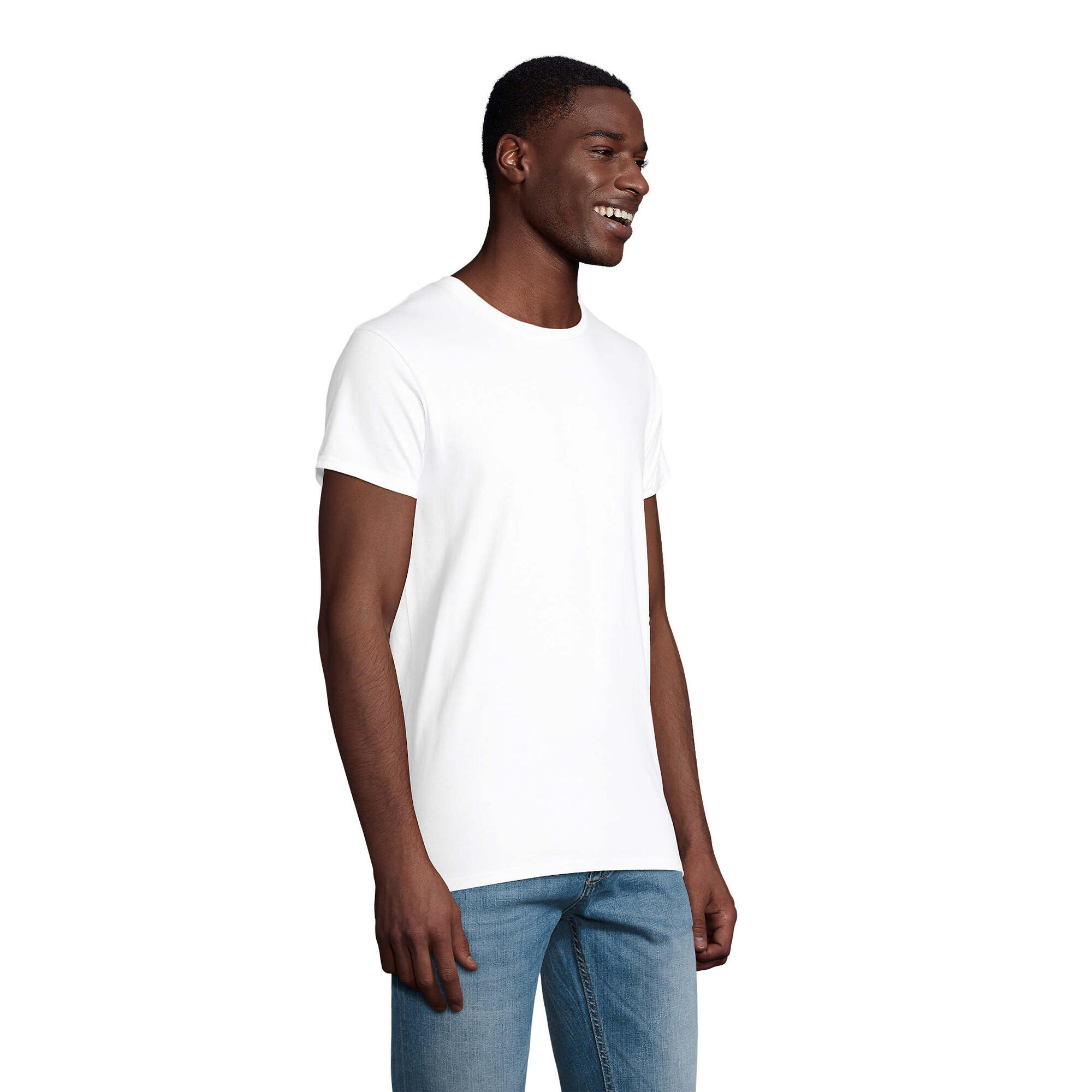 T-Shirt de algodão orgânico Pioneer para homem (Branco) 3/4