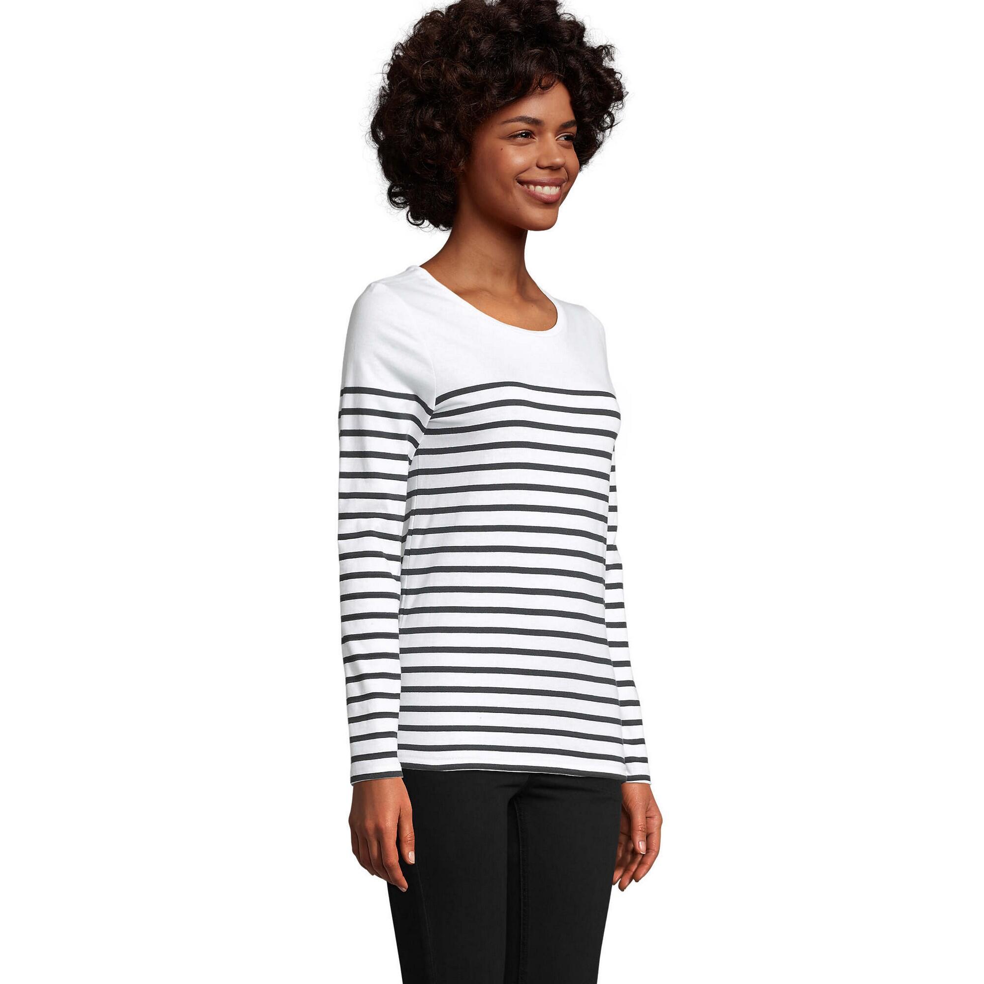 Tshirt MATELOT Femme (Blanc) 3/4
