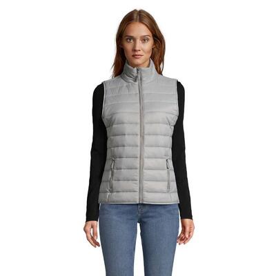 Dames wave lichtgewicht bodywarmer (metaalgrijs)