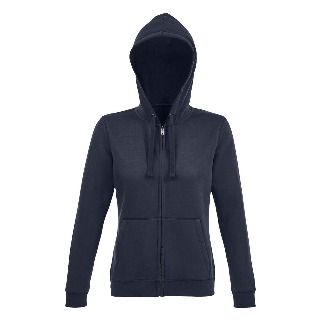 Womens/Ladies Spike Full Zip Hoodie (French Navy)