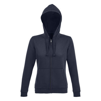 Dames spike full zip hoodie (zwart)