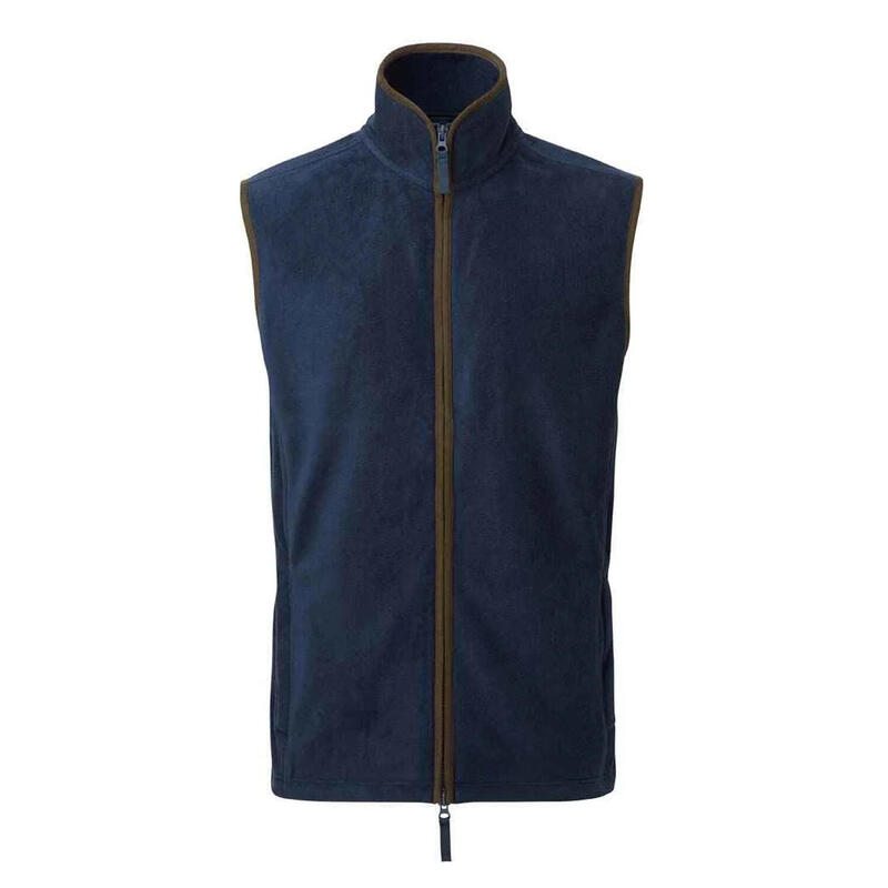 Veste Sans Manches ARTISAN Homme (Bleu Marine / Marron)