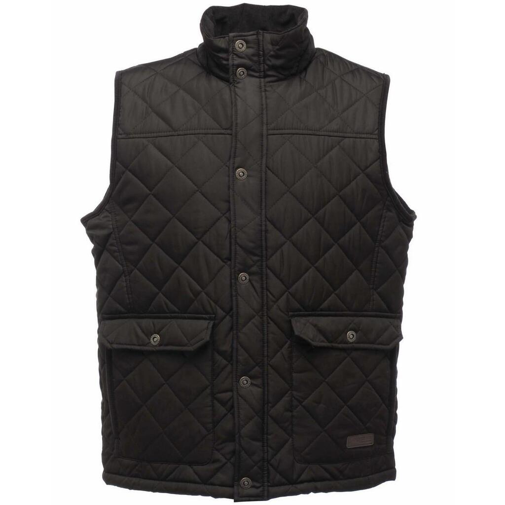 Mens Tyler Sleeveless Bodywarmer/Gilet (Black)