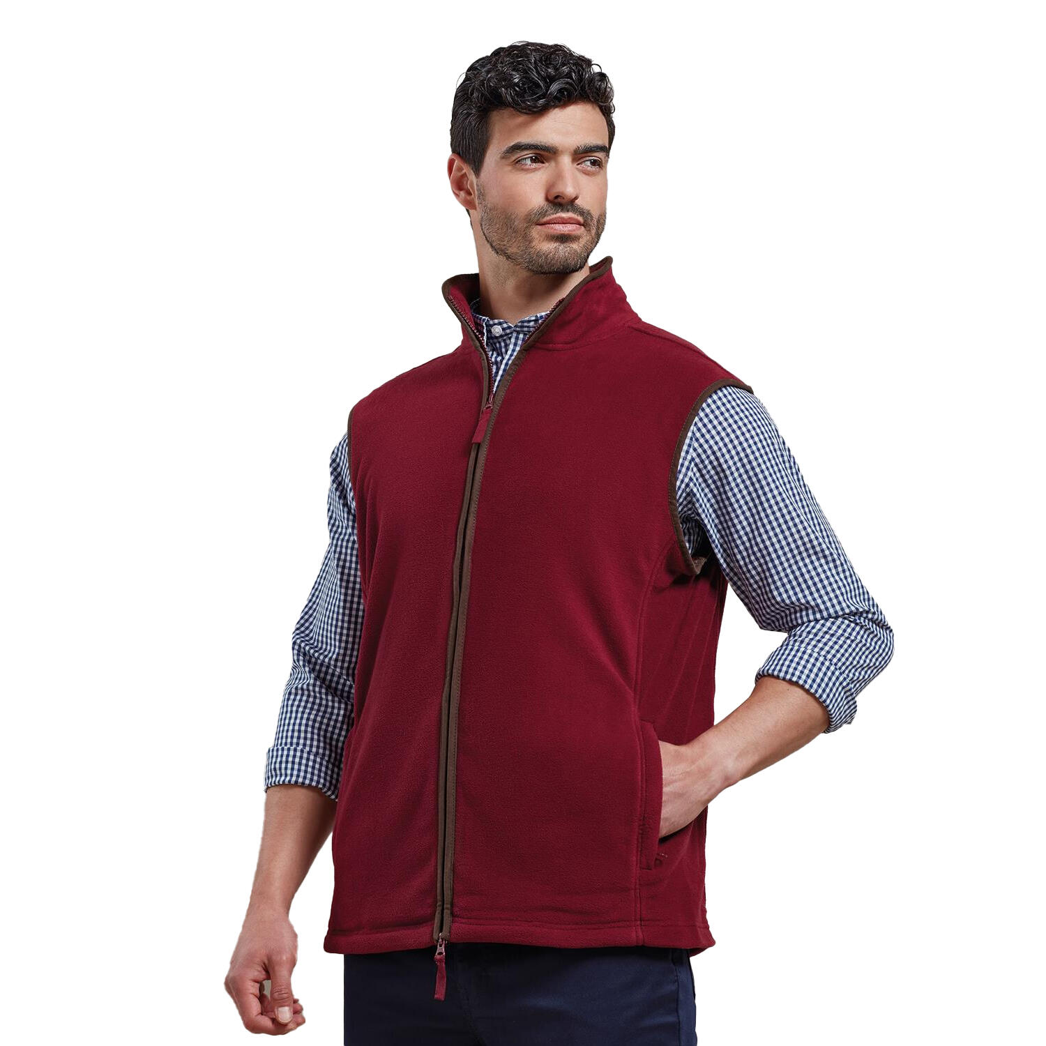 Colete Velo Artisan Homem (Bordeaux / Castanho) 2/3