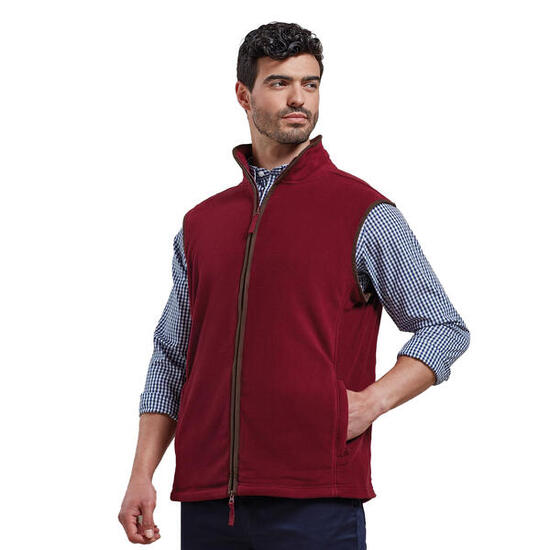 Veste Sans Manches ARTISAN Homme (Bordeaux / Marron)
