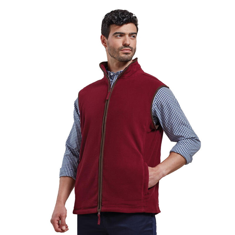 Veste Sans Manches ARTISAN Homme (Bordeaux / Marron)