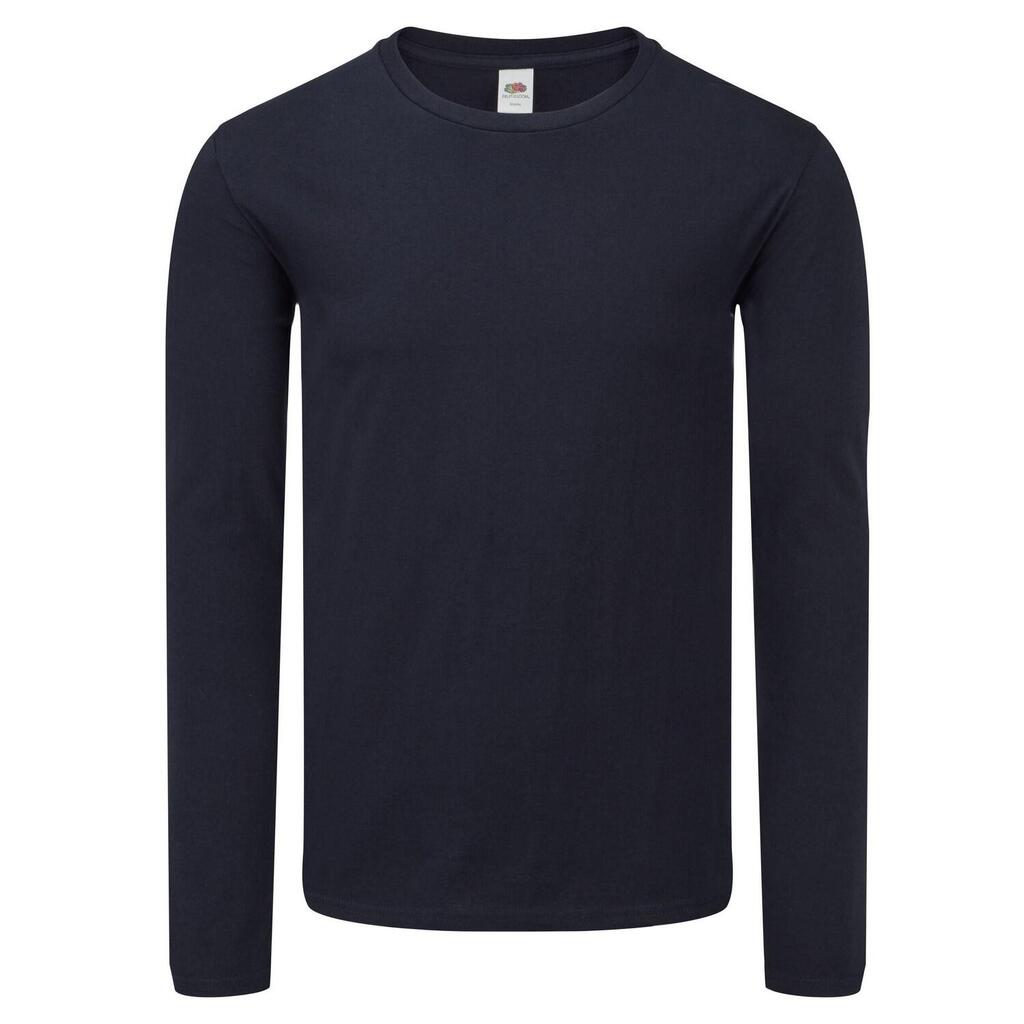 Unisex Adult Iconic LongSleeved TShirt (Deep Navy)