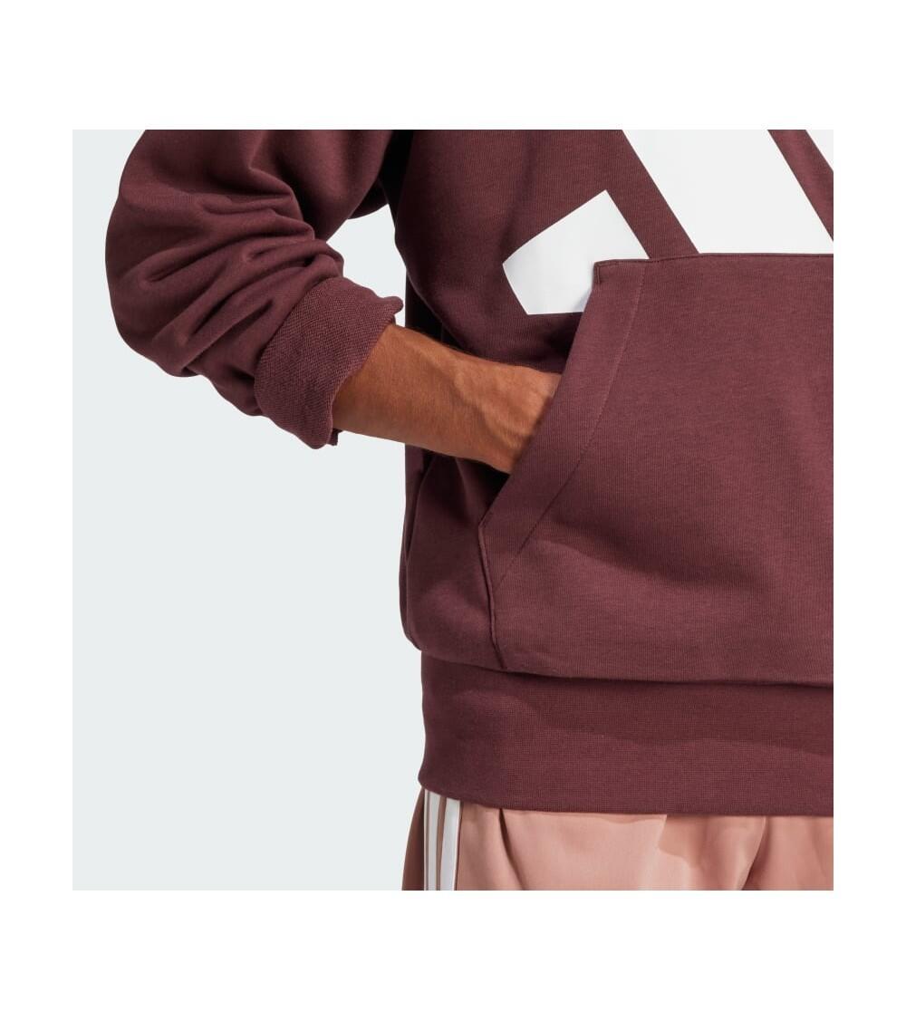 Felpa uomo adidas essentials big logo french terry - bordeaux 5/5