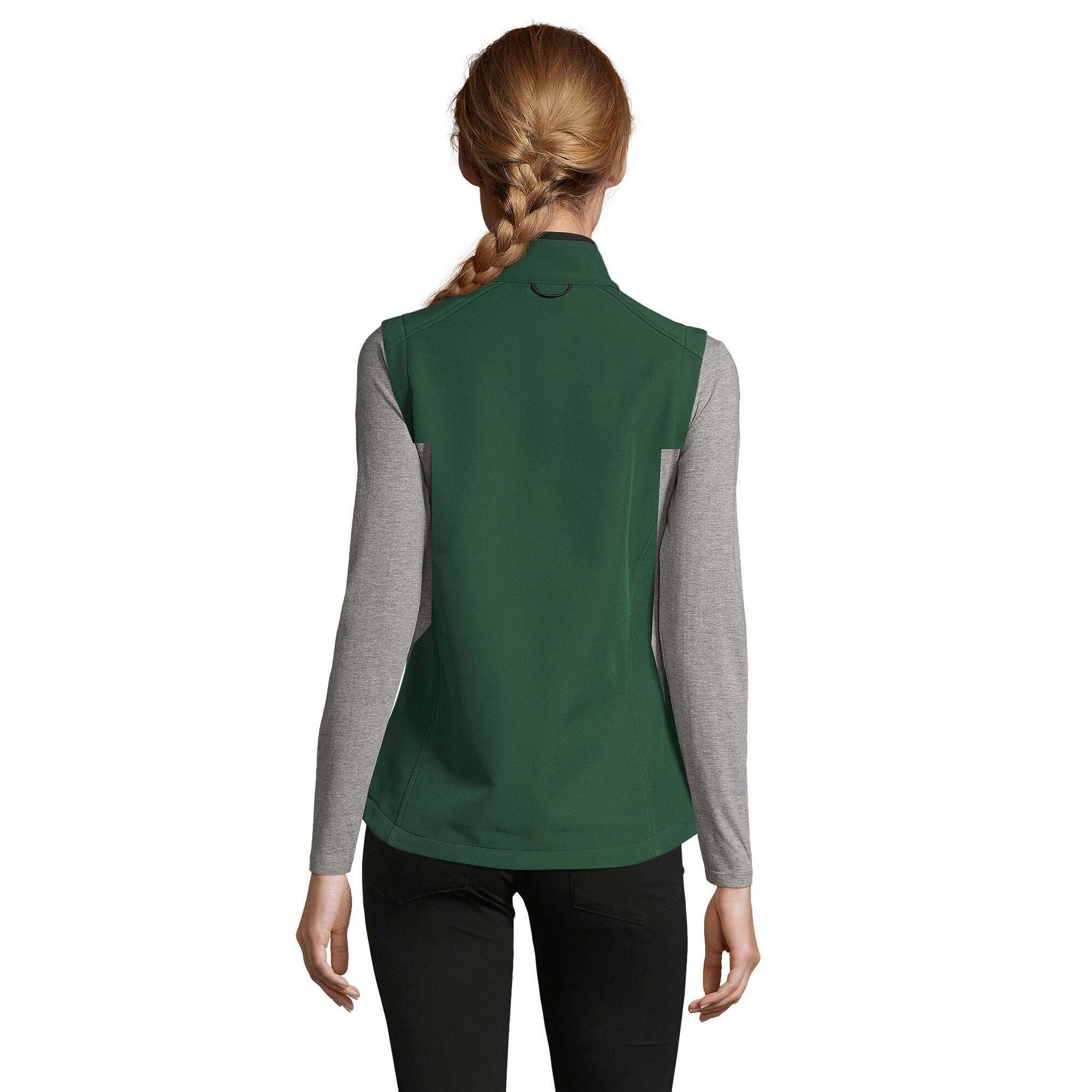 Colete sem mangas Rallye Softshell para senhora e senhora (Verde Garrafa) 2/4