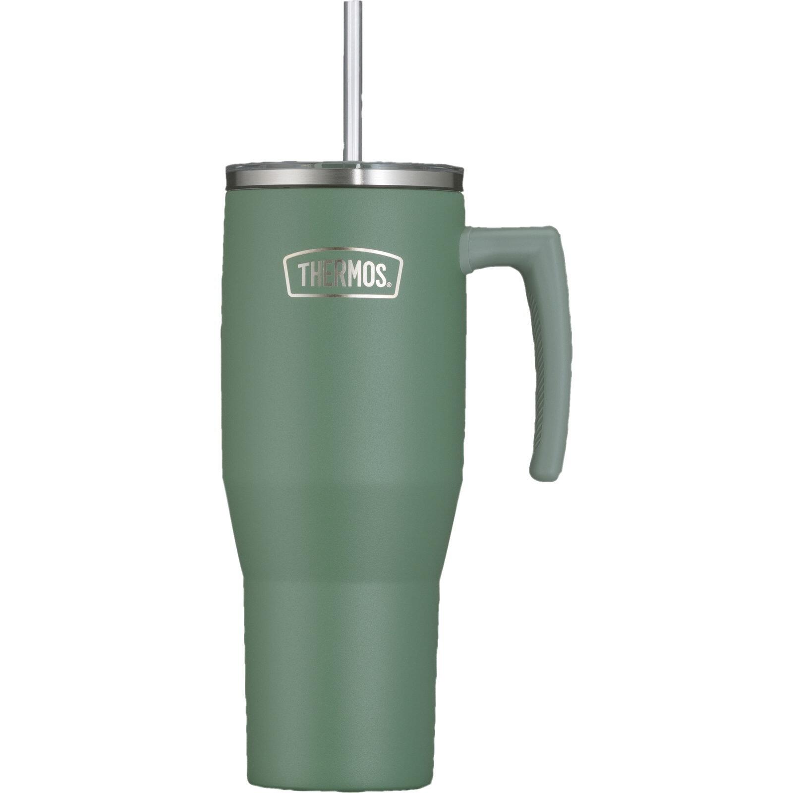 Thermos - Gobelet Refreshing Gobelet Isolant Bouteille À Boire Poignée Paille 1,1 L - Mug - Vert - No Size - Decathlon