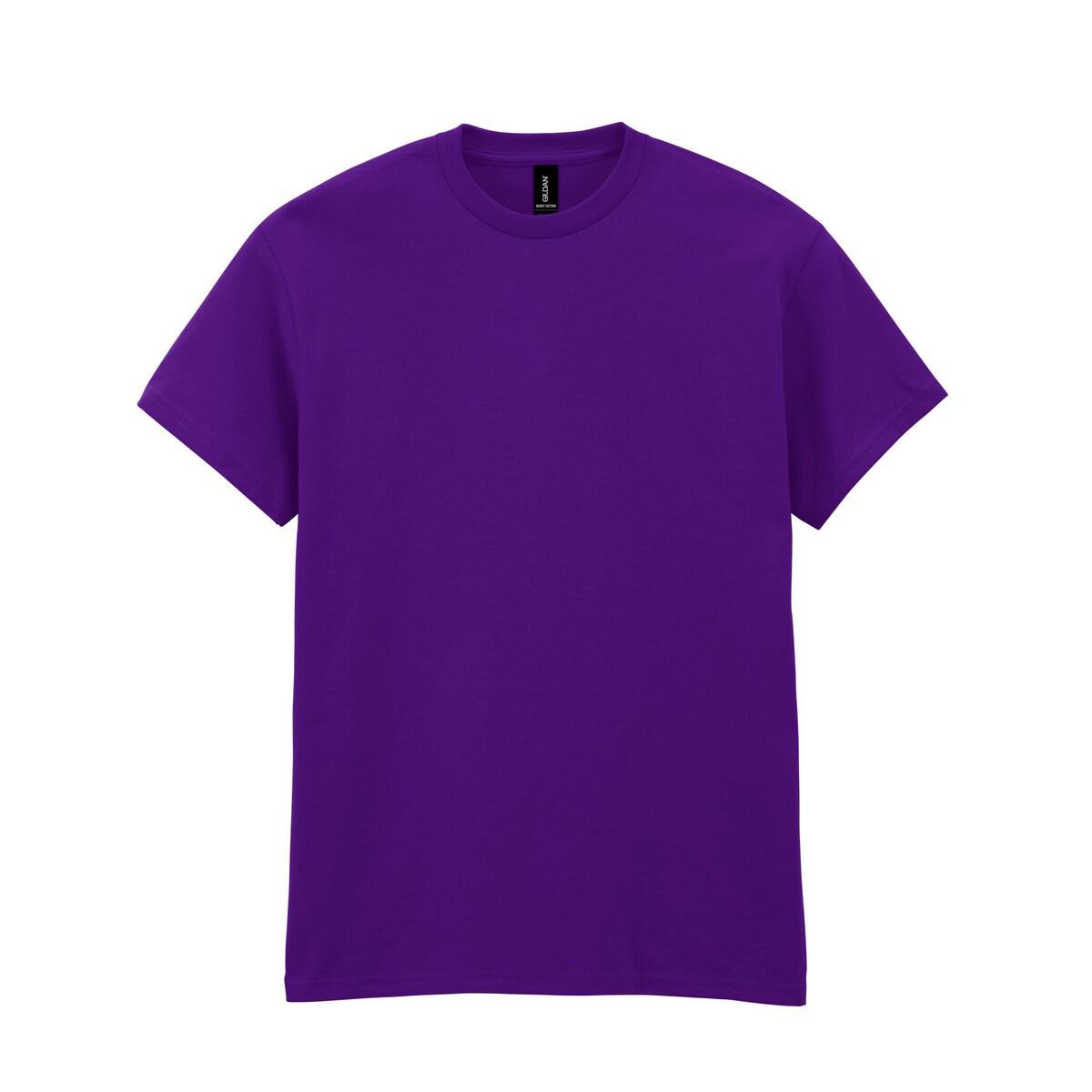 T-Shirt de algodão pesado para adultos Roxo