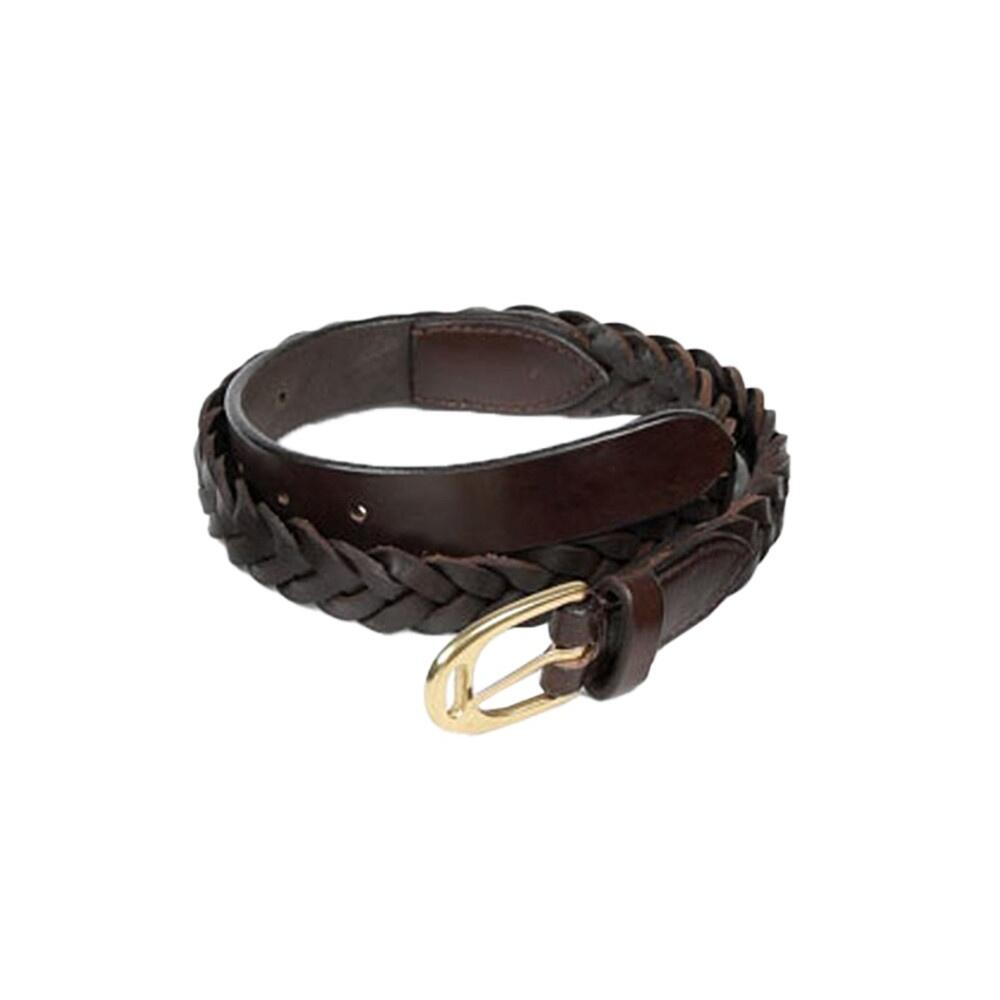 AUBRION Womens/Ladies Braided Leather Waist Belt (Tan)