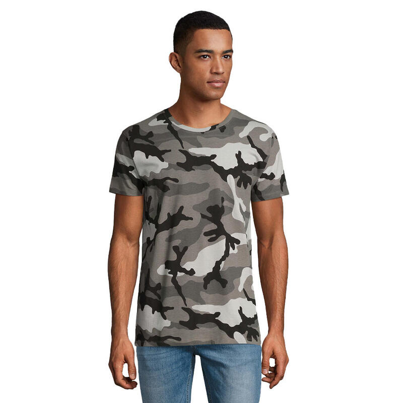 Tricou Drumeții În Natură SOLS Camuflaj Bărbați