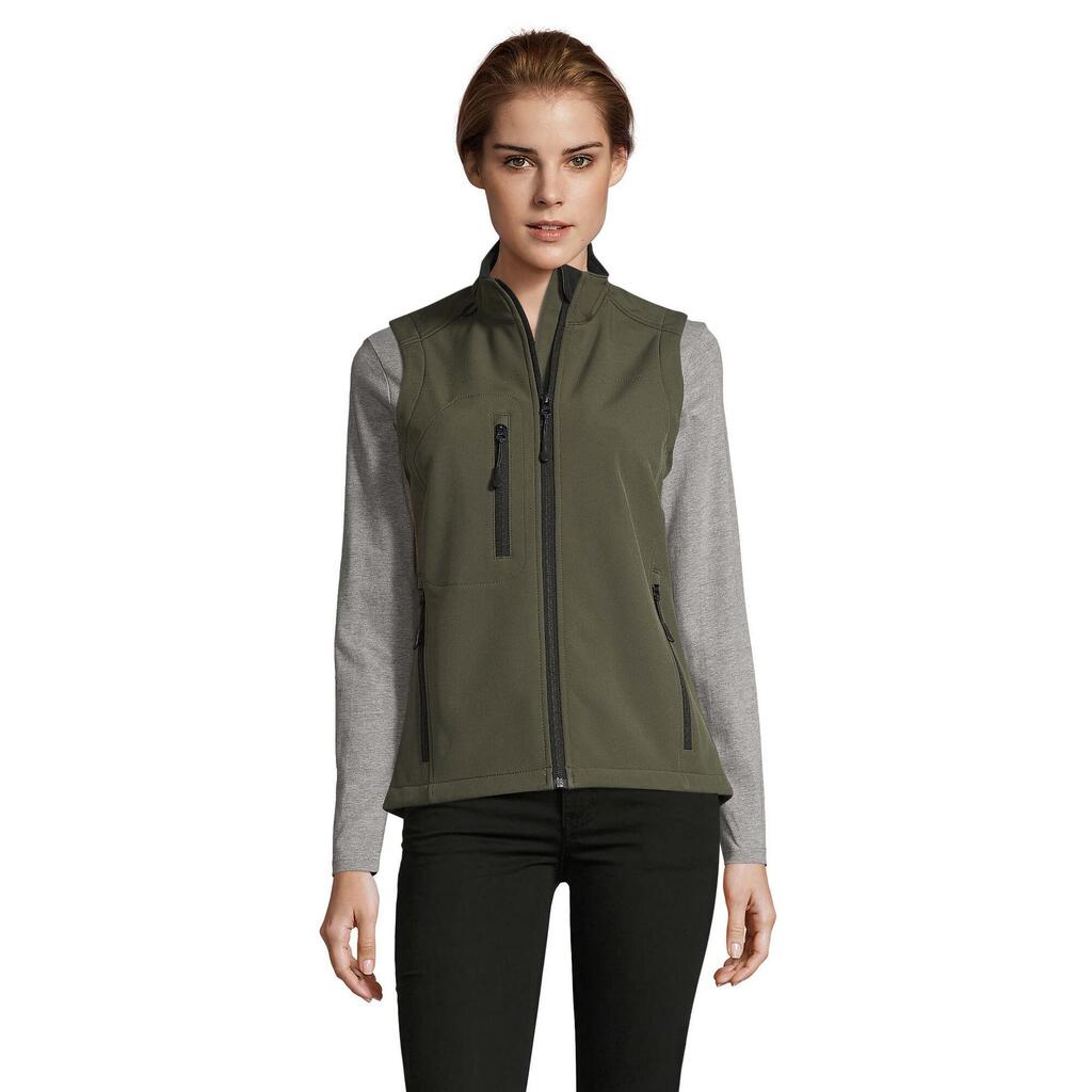 Womens/Ladies Rallye Softshell Sleeveless Gilet (Army)