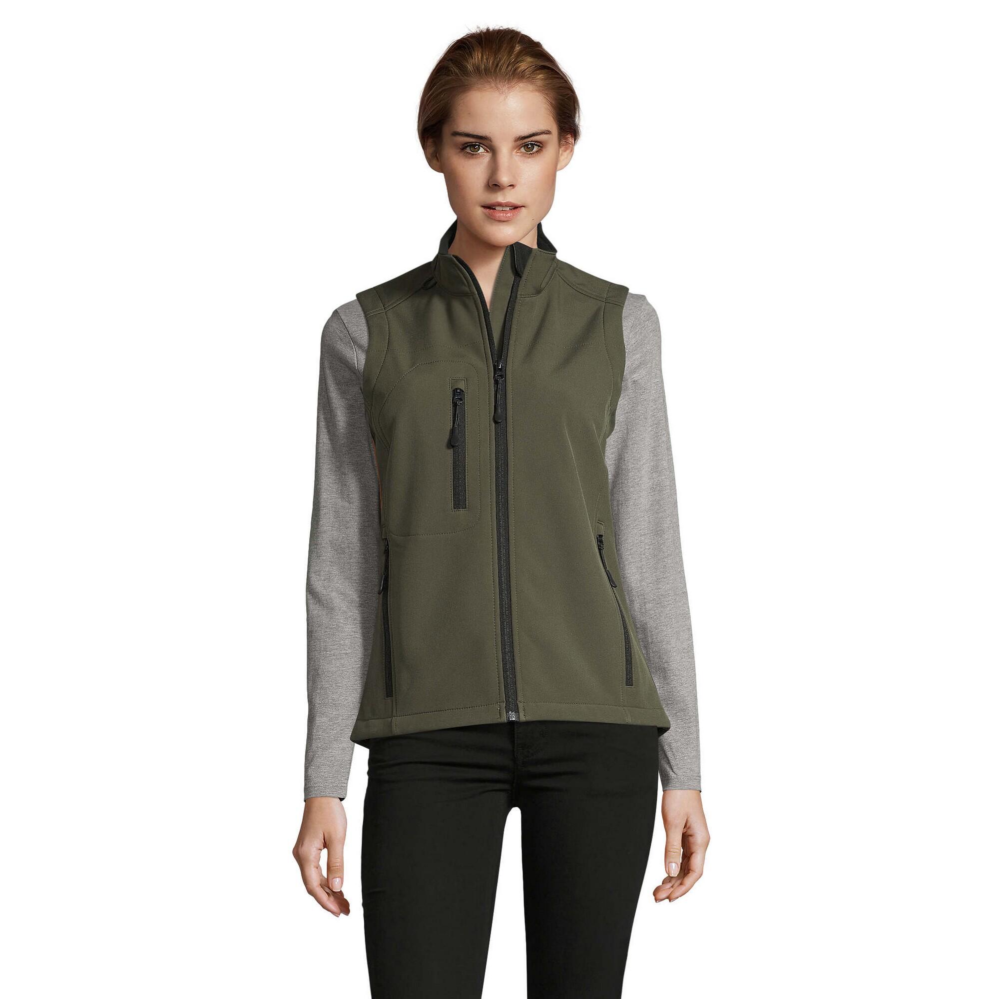 SOL'S Dames Rallye Softshell Mouwloos Gilet (Leger)