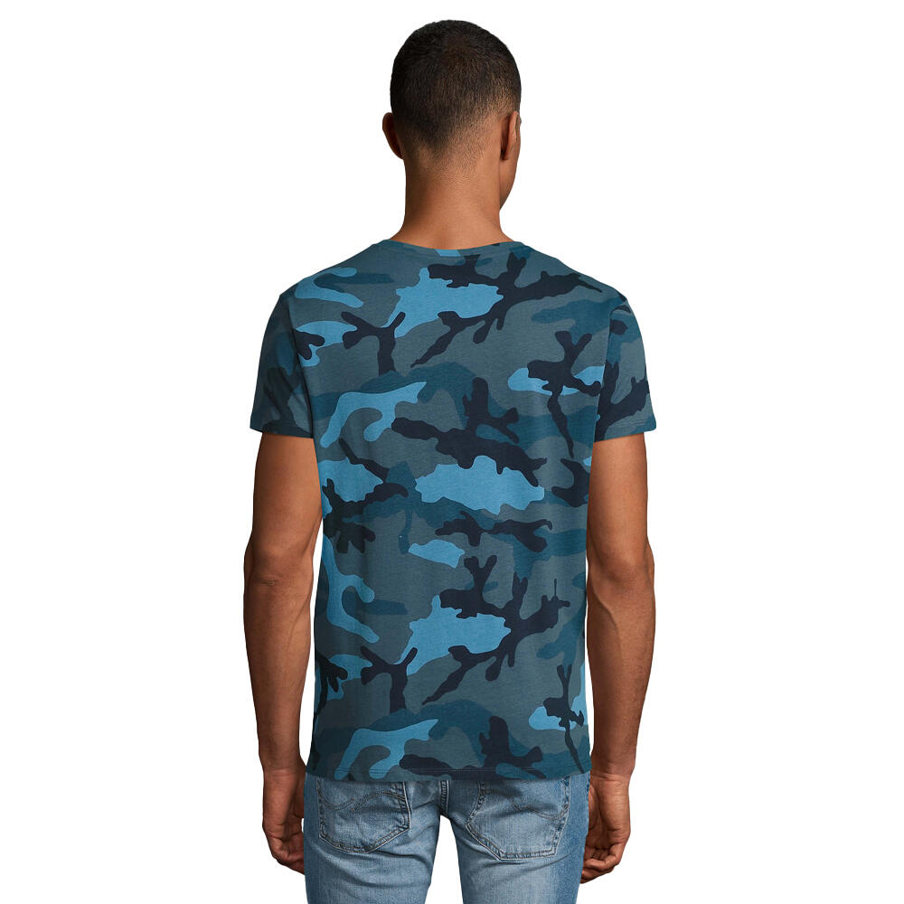 Maglietta Camo Uomo SOLS Blu 2/3