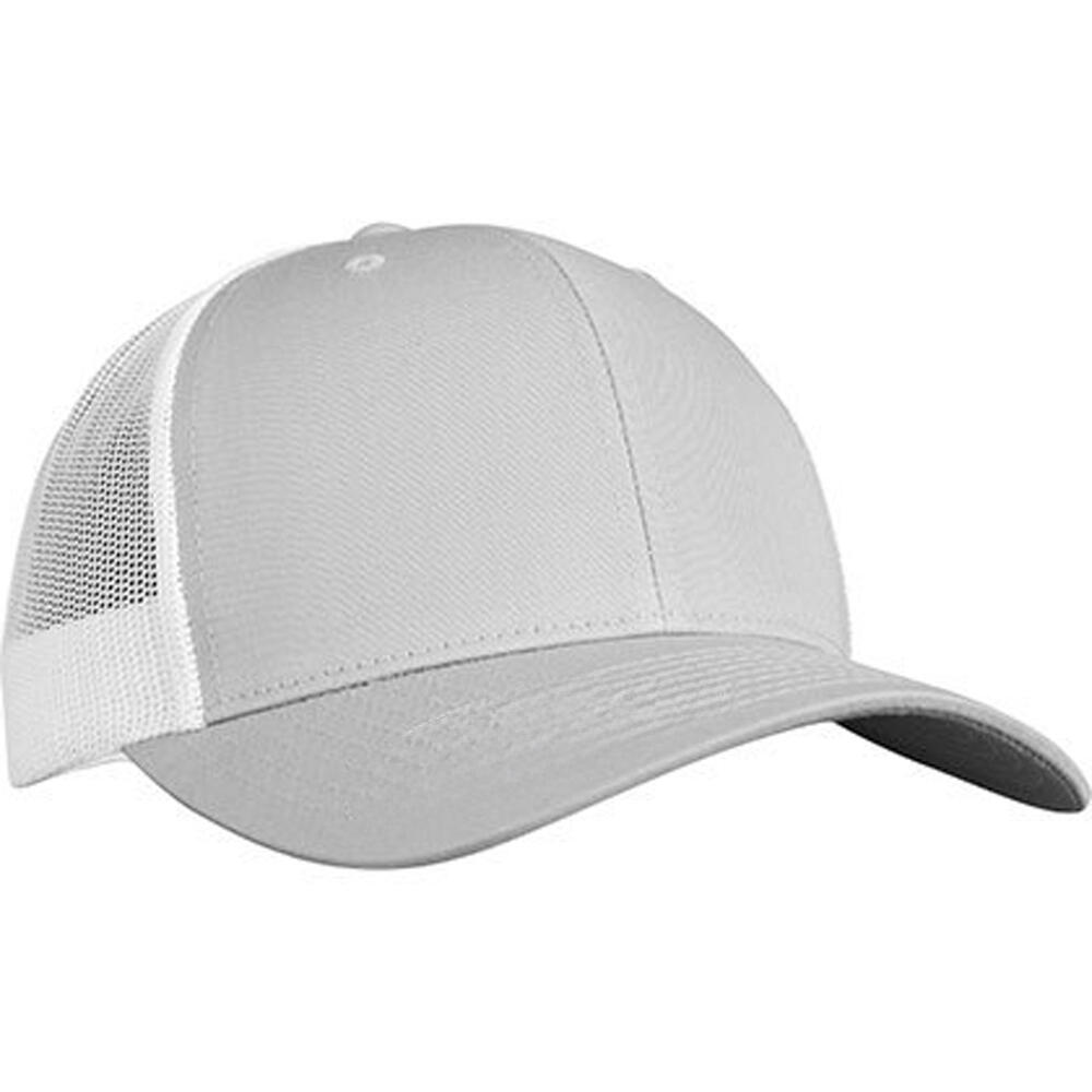 Trucker Cap Zweifarbig Damen und Herren Silber/Weiß 2/2