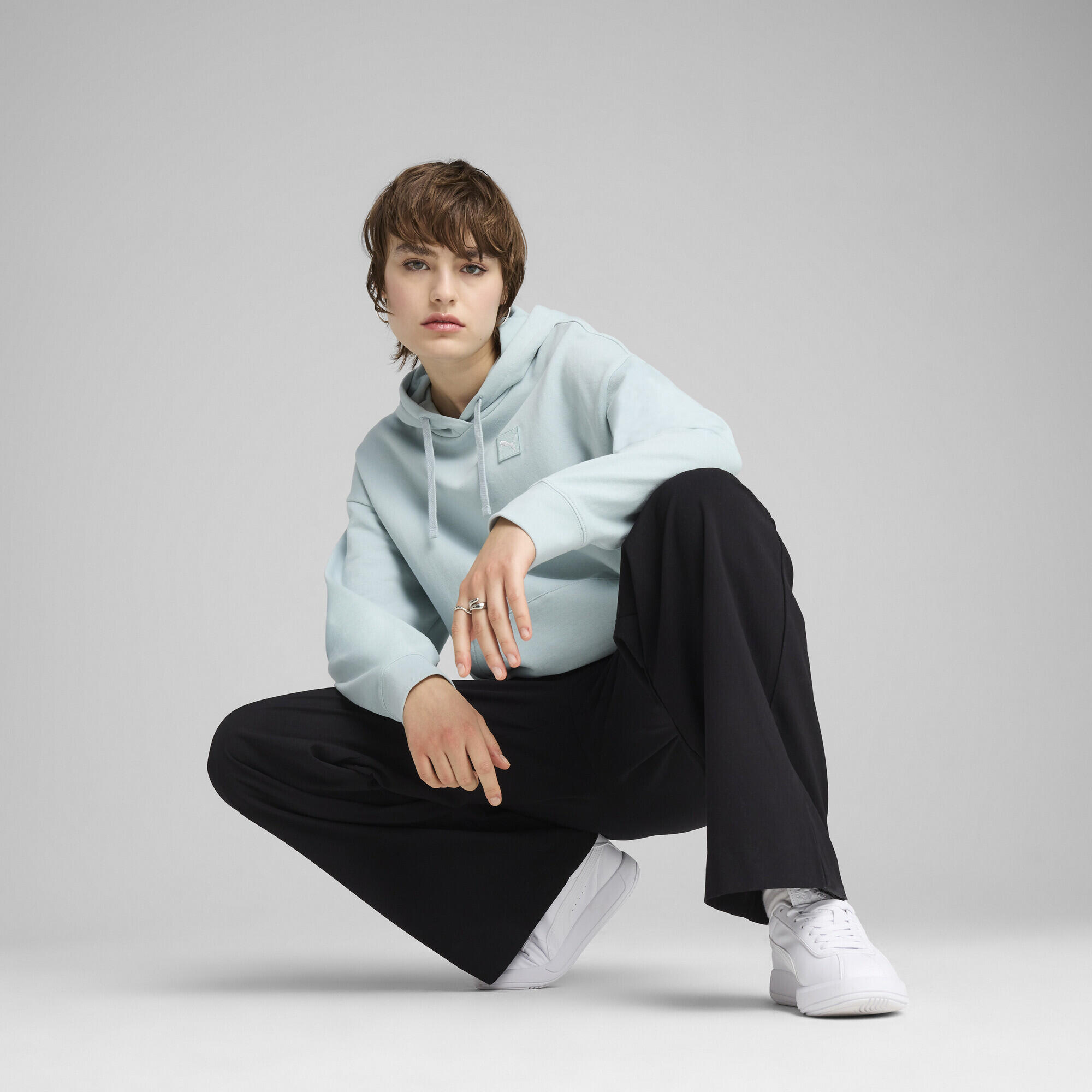 Felpa con cappuccio ESS ELEVATED Comfort da donna PUMA Modern Mint Green 4/7