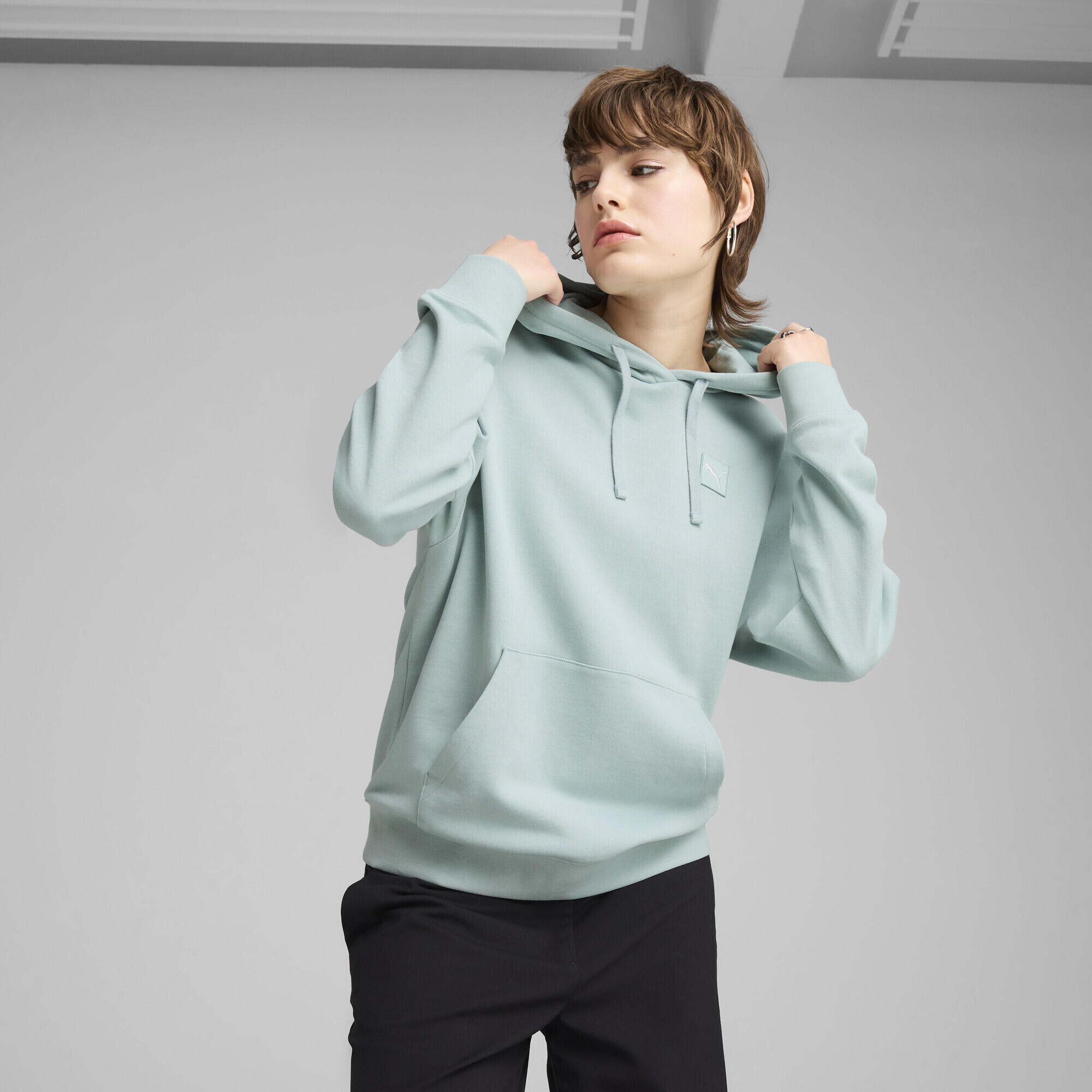 ESS ELEVATED comfortabele hoodie voor dames PUMA Modern Mint Green 3/7