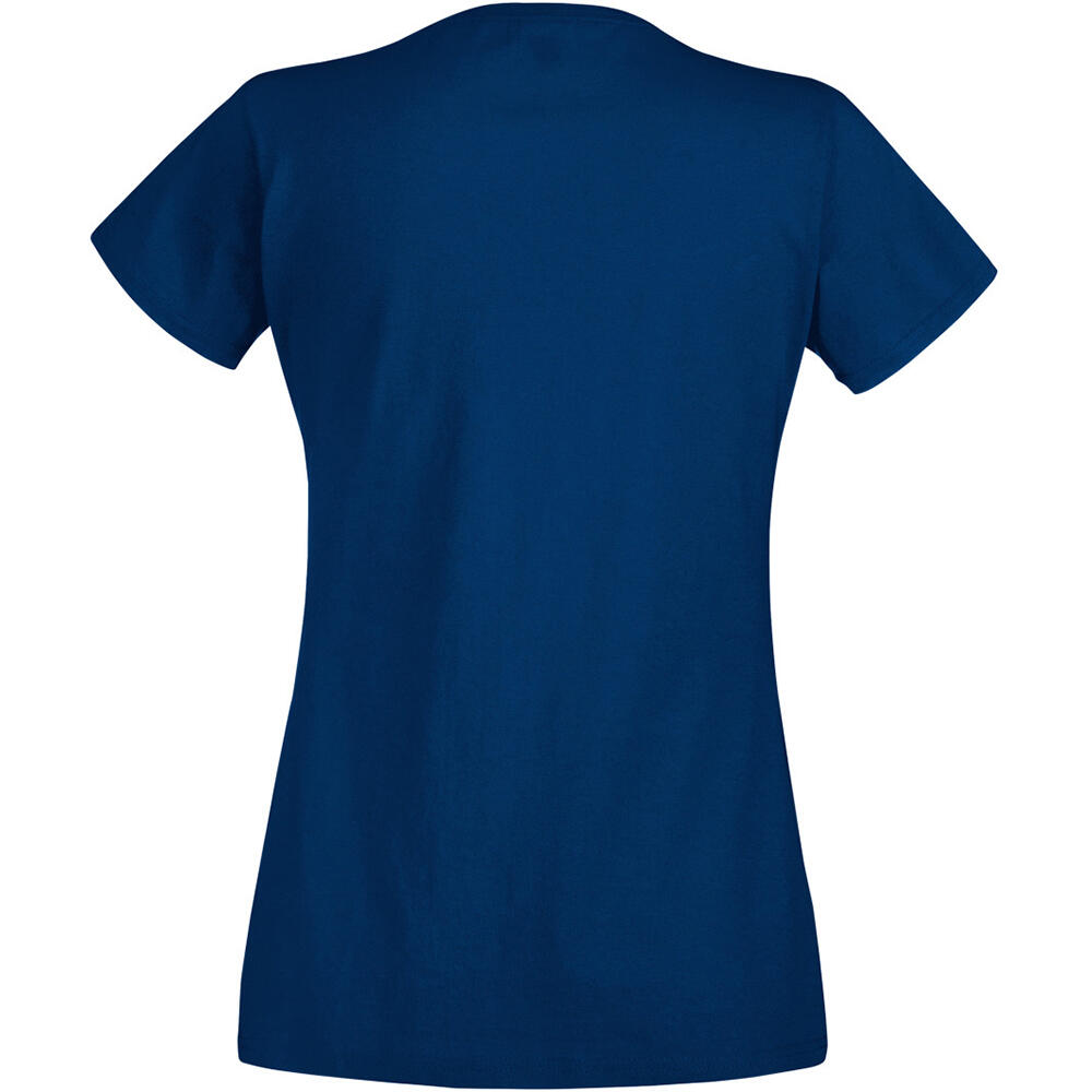 Value Fitted Kurzarm Freizeit TShirt Damen Airforce Blau 2/2