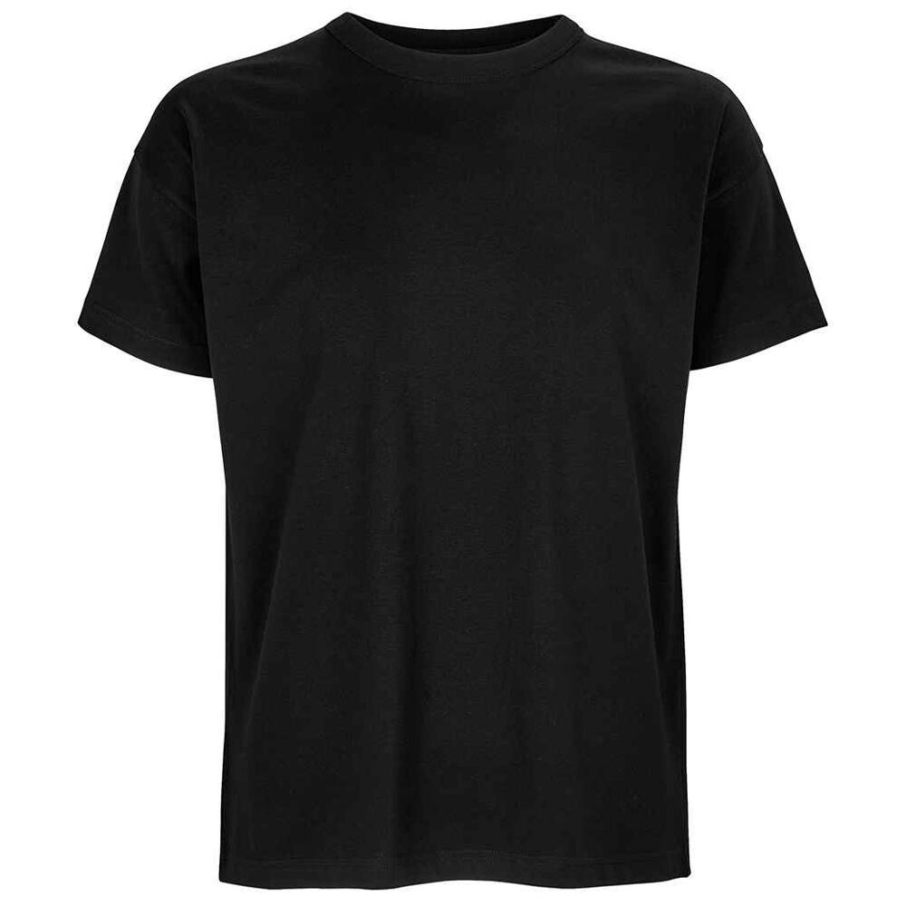 SOL'S T-Shirt Boxy Oversized para homem Preto Profundo