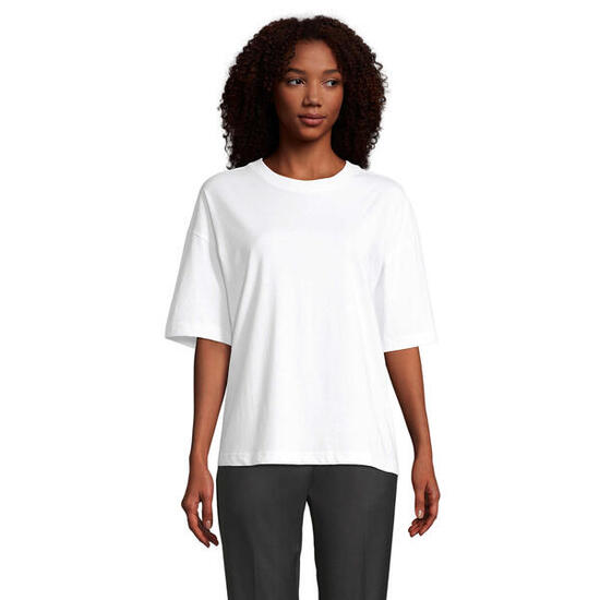 Dames Boxy Oversized Tshirt (Wit)