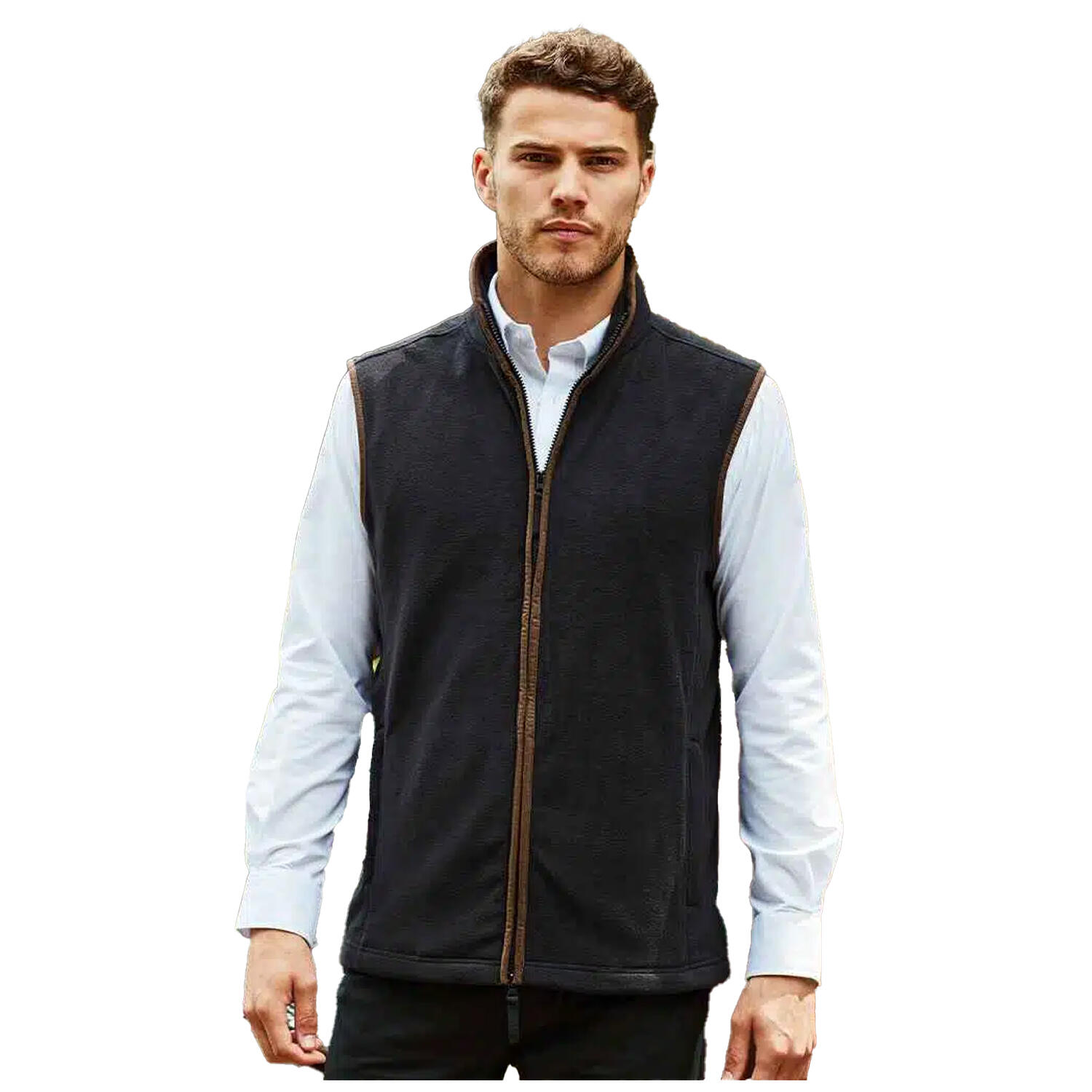 Colete Velo Artisan Homem (Preto / Castanho) 2/3