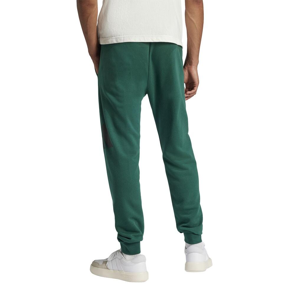 Pantalone uomo adidas essentials big logo french terry - verde 3/4