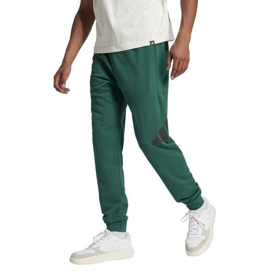 Pantalone uomo adidas essentials big logo french terry - verde