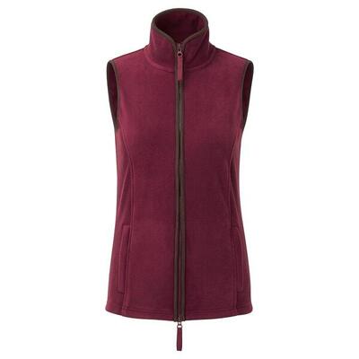 Dames artisan fleece gilet (marine / bruin)
