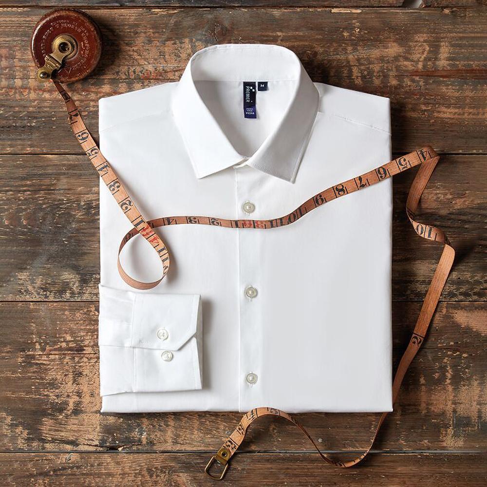 Camisa de manga comprida masculina (Branco) 4/5