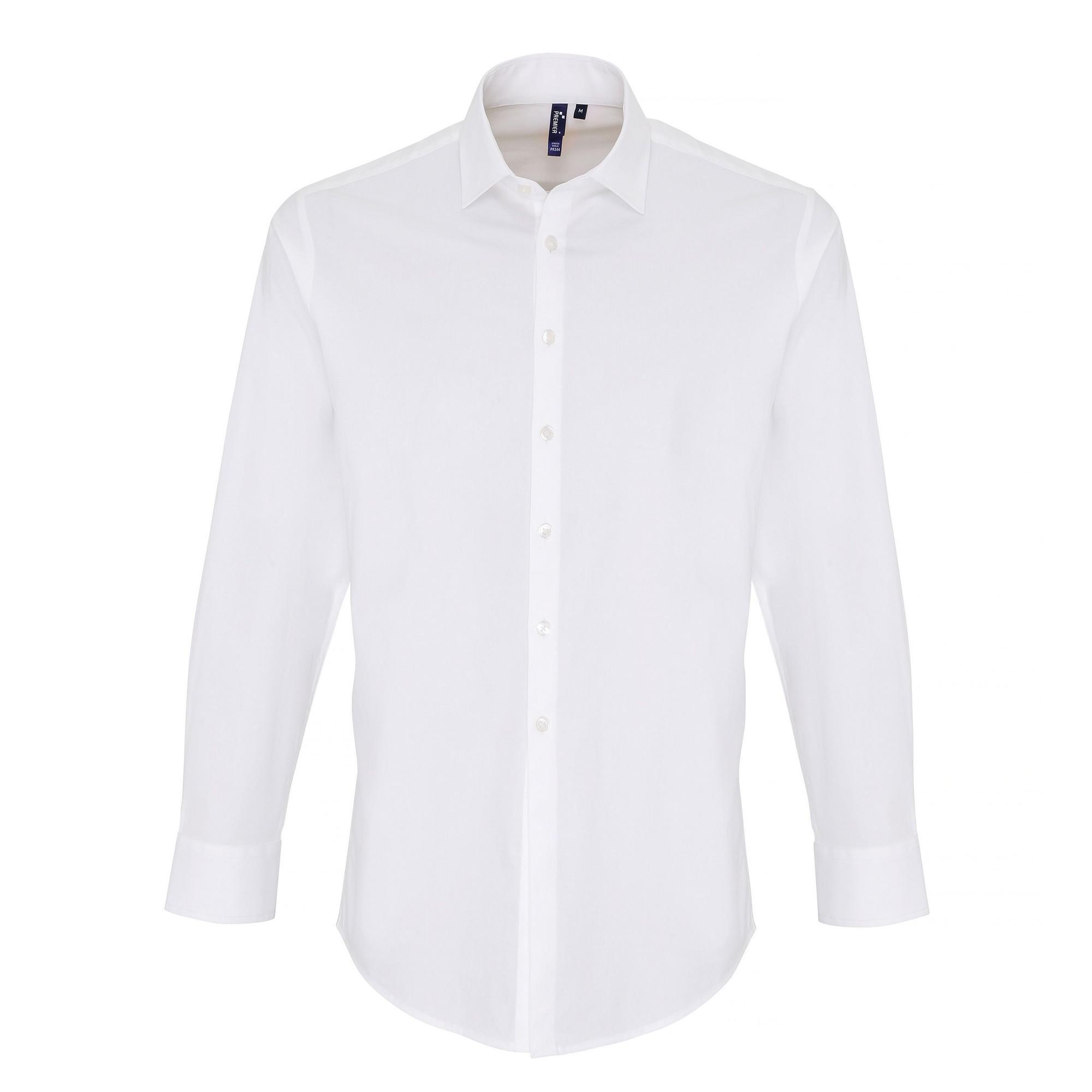 PREMIER Camicia Elasticizzato Manica Lunga Uomo Premier Bianco