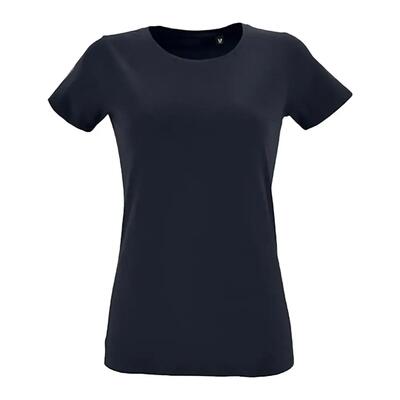 Maglietta Aderente Girocollo Donna SOLS Regent Blu Scuro