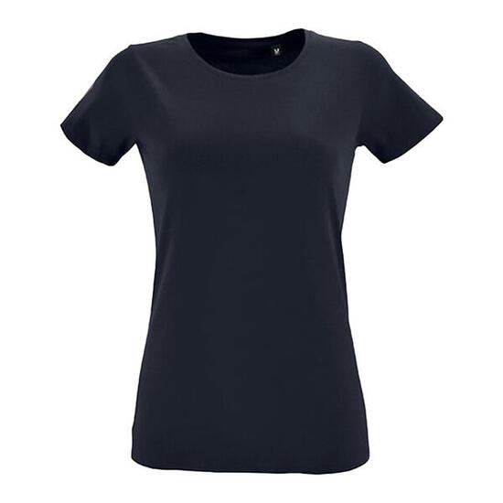 Maglietta Aderente Girocollo Donna SOLS Regent Blu Scuro