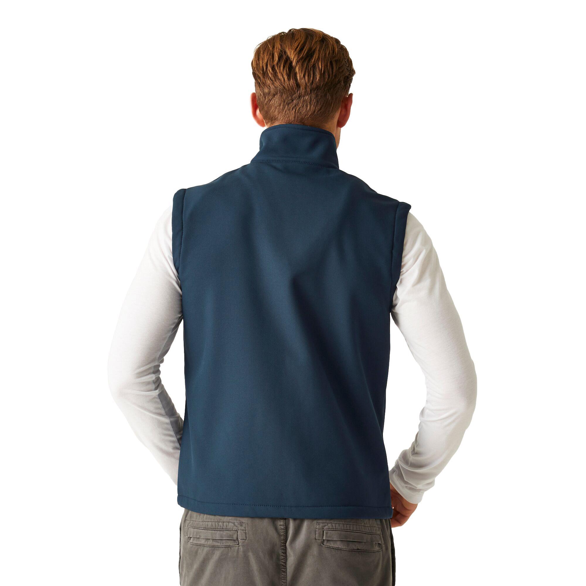 Mens Ascender Softshell 2 Layer Body Warmer (Navy/Classic Red) 4/6