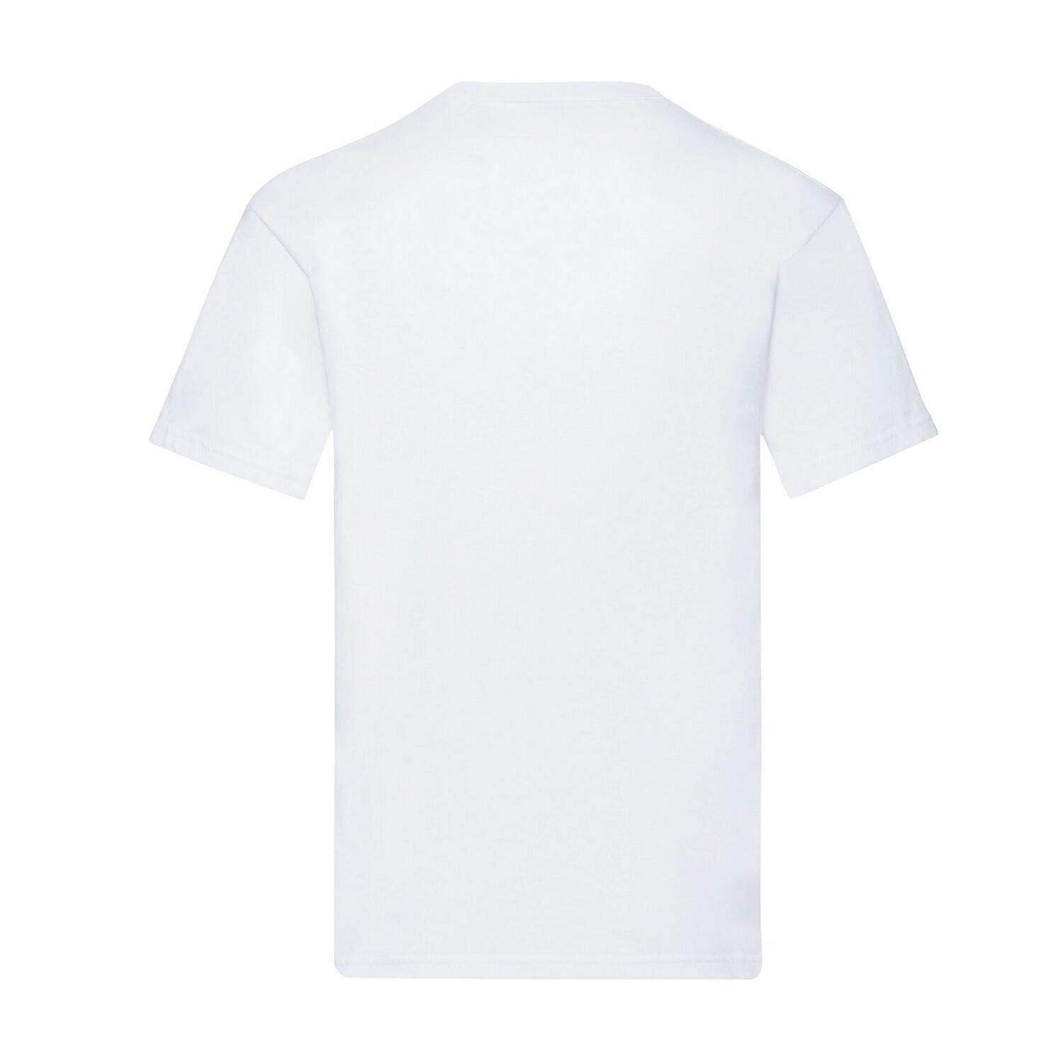 Maglietta Scollo A V Adulto Unisex Fruit Of The Loom Original Bianco 2/3